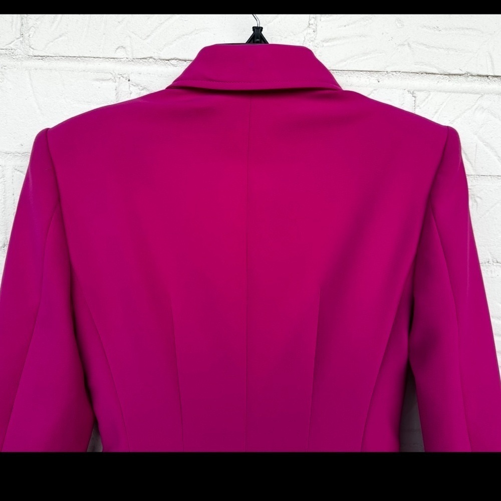 New Moschino Bondage Lacing Crepe Hot Pink Blazer Size 4 - Picture 13 of 16